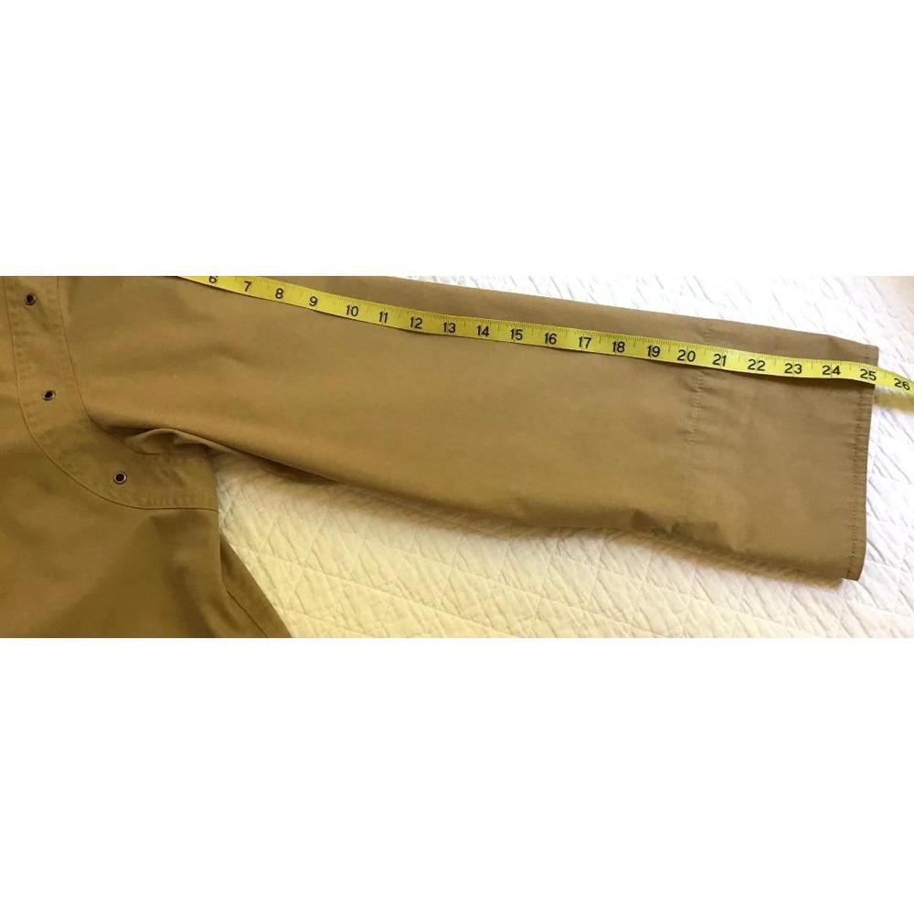 VTG London Fog Size 12 Tan & Navy Blue Raincoat Jacket Boat Vacation Utility - Picture 14 of 15